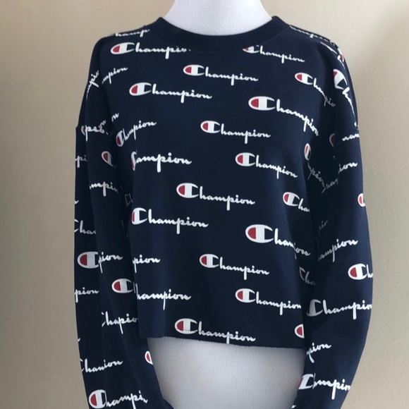 Champion Logo Crewneck Crop Top✨ - Picture 5 of 7